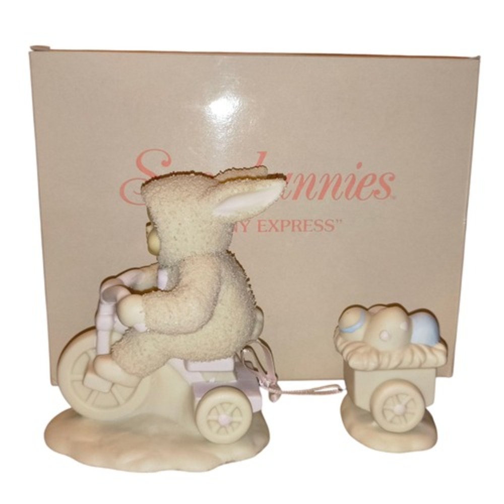 1997 Department 56 Snowbunnies #26287 Bunny Express Figurine